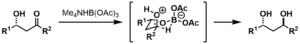 mechanism of Evans-Saksena Reduction