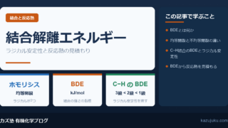 結合解離エネルギーとは？ラジカル安定性と反応熱を解説