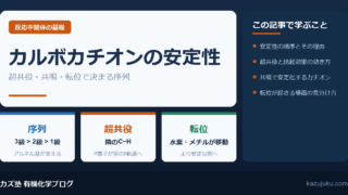 カルボカチオンの安定性とは？超共役と転位を解説