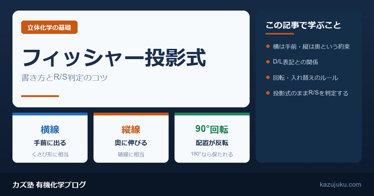 フィッシャー投影式とは？書き方とR/S判定を解説
