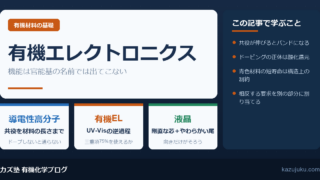 有機エレクトロニクス｜導電性高分子・有機EL・液晶を電子の状態で読む