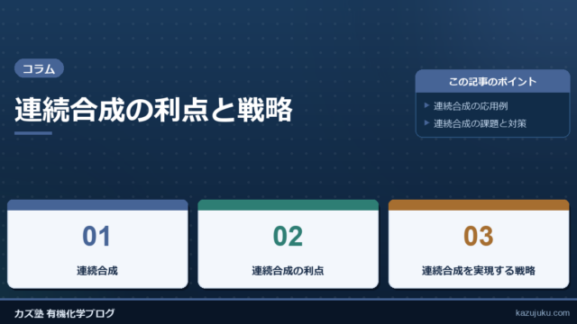 連続合成の利点と戦略