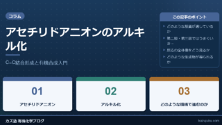 アセチリドアニオンのアルキル化：C–C結合形成と有機合成入門