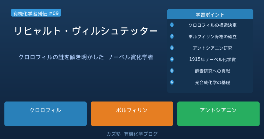 リヒャルト・ヴィルシュテッター完全解説｜クロロフィルの構造決定