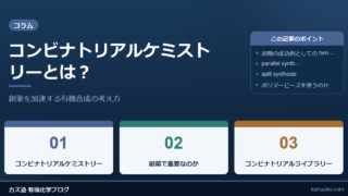 コンビナトリアルケミストリーとは？創薬を加速する有機合成の考え方