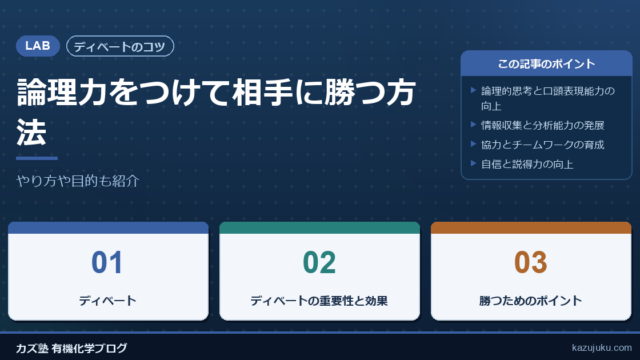 【ディベートのコツ】論理力をつけて相手に勝つ方法【やり方や目的も紹介】