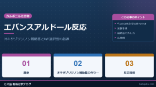 エバンスアルドール反応｜オキサゾリジノン補助基とsyn選択性の起源