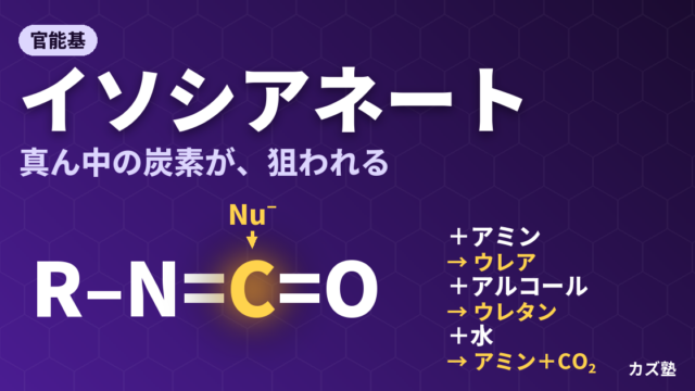 イソシアネート(-N=C=O)とは？求電子性とウレタン形成をわかりやすく解説