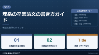 理系の卒業論文の書き方ガイド：構成と執筆のポイント