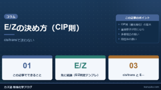 E/Zの決め方（CIP則）：cis/transで迷わない