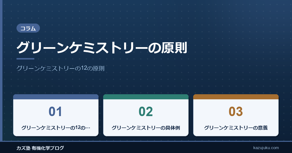 グリーンケミストリーの原則