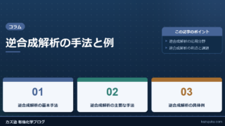 逆合成解析の手法と例