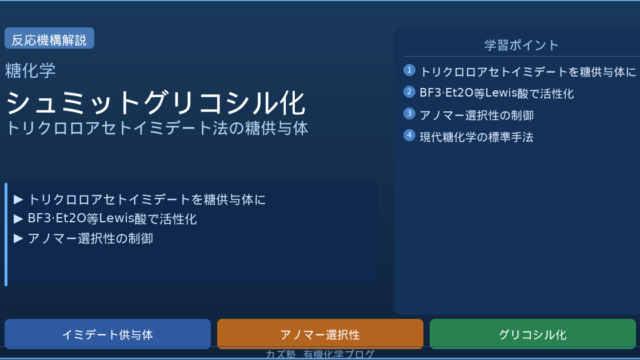 シュミットグリコシル化完全解説【トリクロロアセトイミデート法】
