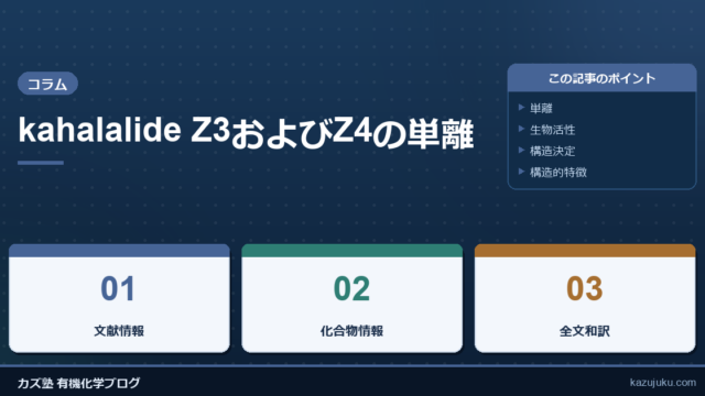 kahalalide Z3およびZ4の単離
