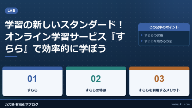 学習の新しいスタンダード!オンライン学習サービス『すらら』で効率的に学ぼう