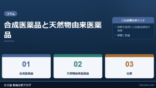合成医薬品と天然物由来医薬品