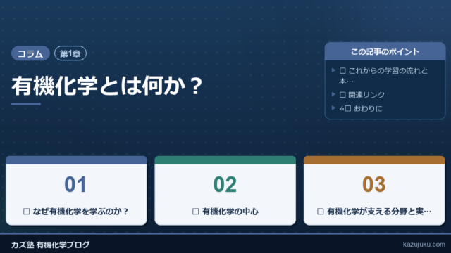 【第1章】有機化学とは何か？